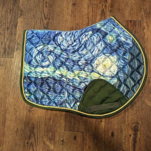 Milestone Equestrian Starry Night Vincent Van Gogh AP All Purpose Saddle Pad - Picture 2 of 3